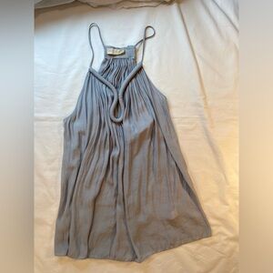 Ramy Brook sleeveless top dramatic neckline, Grey,‎ size Medium